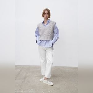 NEW Zara Cable Knit Vest